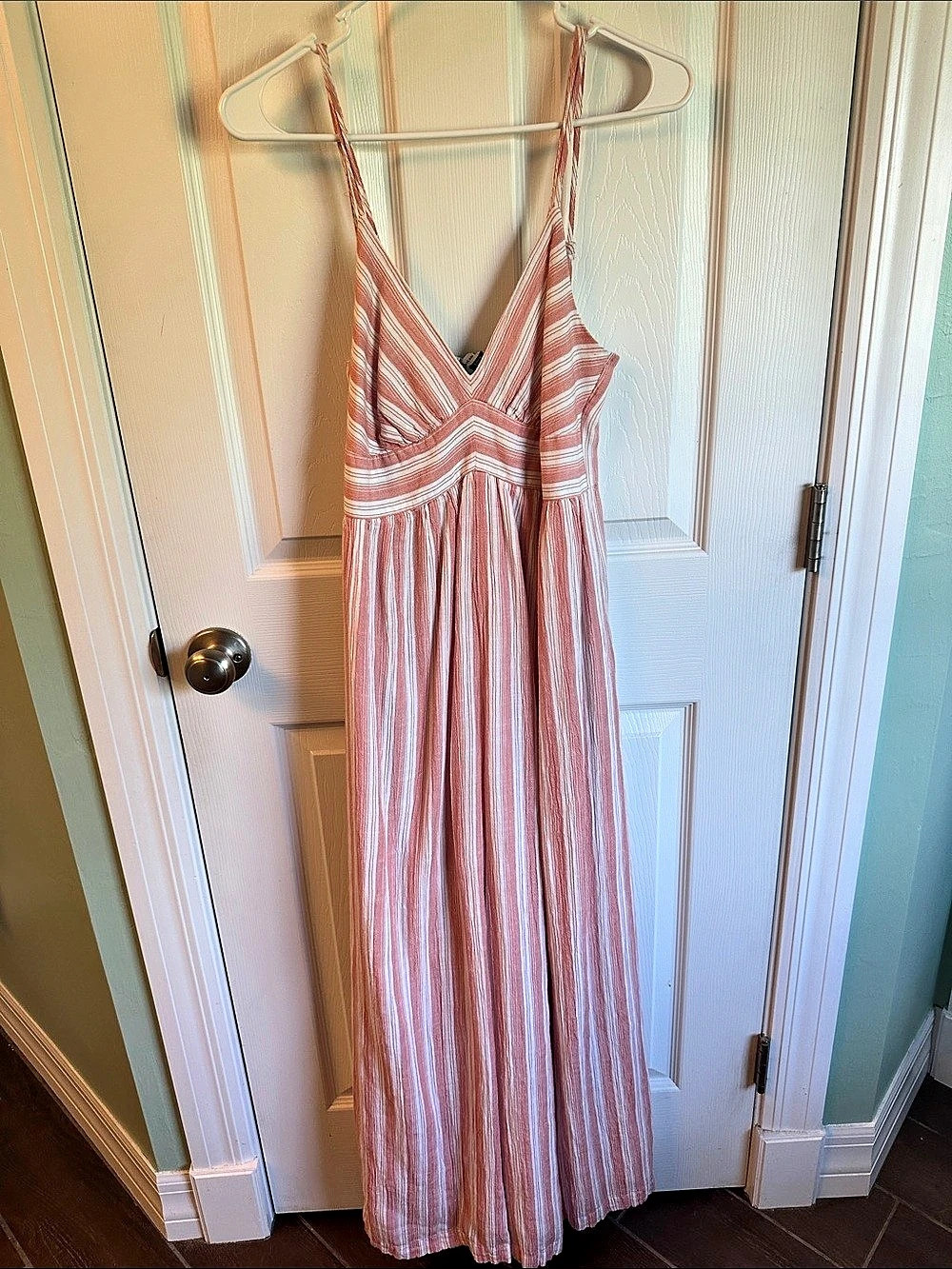 American Eagle Outfitters Striped Jumpsuit in Pink & White